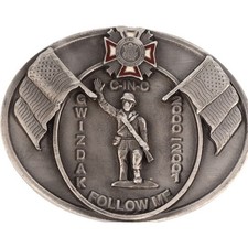 Vfw Veteran Foreign Wars Army Marine Navy Usaf Member Belt Buckle