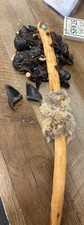 Vtg Native American l Ceremonial Dance/ Medicine/ Stick / Fur, Horns, Hoofs