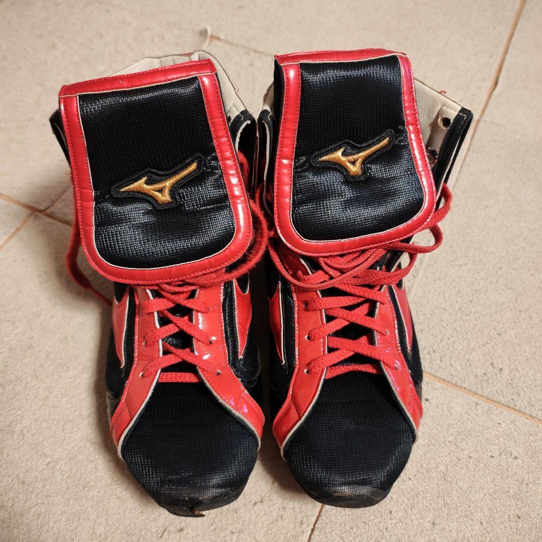 MIZUNO Boxing Shoes EF184 Black Red Line US7.5 / 25.5cm 21GX184