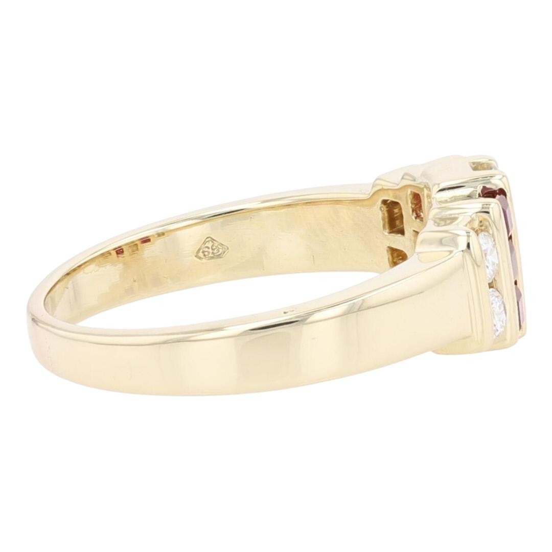 .89ctw Round Diamond and Ruby Vertical Channel-Se… - image 4