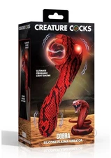 Creature Cocks Cobra Rechargeable Silicone Plasma Vibrator - Red/Black