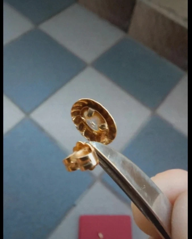 Orecchini da donna in oro 750 18 kt con zirconi - Immagine 4 di 4