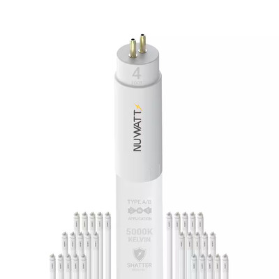 24-Watt 4FT Linear T5 Type A+B LED Tube Light Bulb Ballast Bypass or Plug & Play