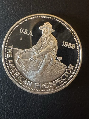 1986 Engelhard Prospector PROOF 1 Oz Silver, Only 500 Minted *Rare*