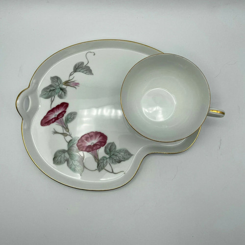 Vintage Noritake Snack Tray Morning Glory Pattern - Picture 4 of 13