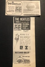 Vintage The Beatles Music Columbia Record Club Magazine Ad 0C25