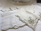 Set Lot 7Vintage  Linen Napkins 1 Runner — photo 2