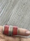Vintage Mexico 925 Sterling Silver Size 8 Natural Red Jasper Ring — photo 2