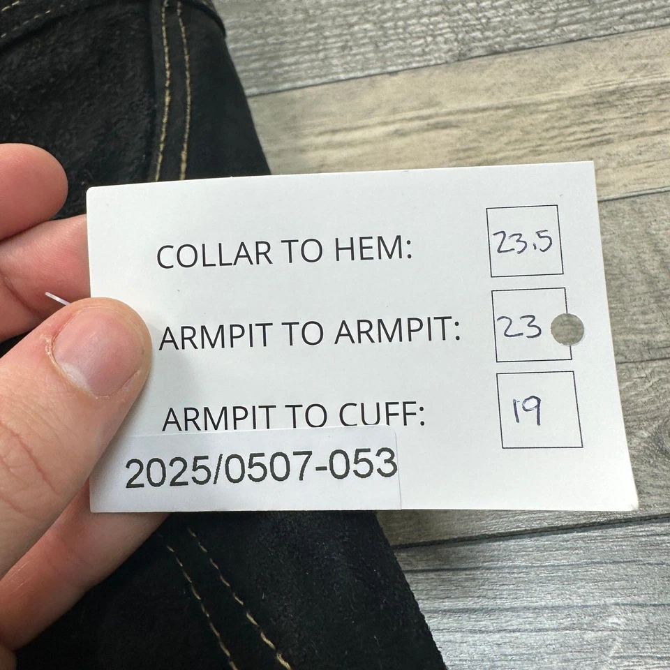 Diesel Suede Jacket Leather Cie Vintage Button Black Mens XL - Image 2 of 4