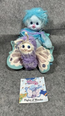 Vintage 1985 DOUG AND DEBBY HENNING'S WONDER WHIMS FEATHER BUTTERFLY BOO & Book