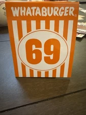 Whataburger Collectible Table Tent Number 69 - somewhat rare and very popular!