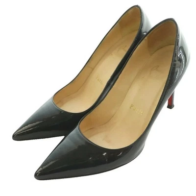 Christian Louboutin Pigalle Heel Pumps Sandale EU:35 US:5 Schwarz Lackleder - Bild 1 von 4