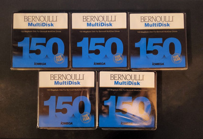 5x Bernoulli MultiDisk 150 MB für Iomega Laufwerke - NEU, Unbenutzt