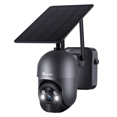 3MP Solar Security Camera Wireless Outdoor WiFi, PTZ Surveillacne Camera Batt...