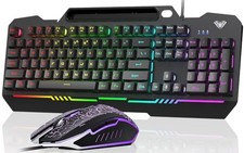 AULA Gaming Keyboard, T102 104 Keys Gaming Keyboard and Mouse - Scratch  Dent