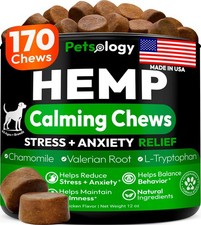 Hemp Calming Chews for Dogs - 170 Dog 170 Chews,