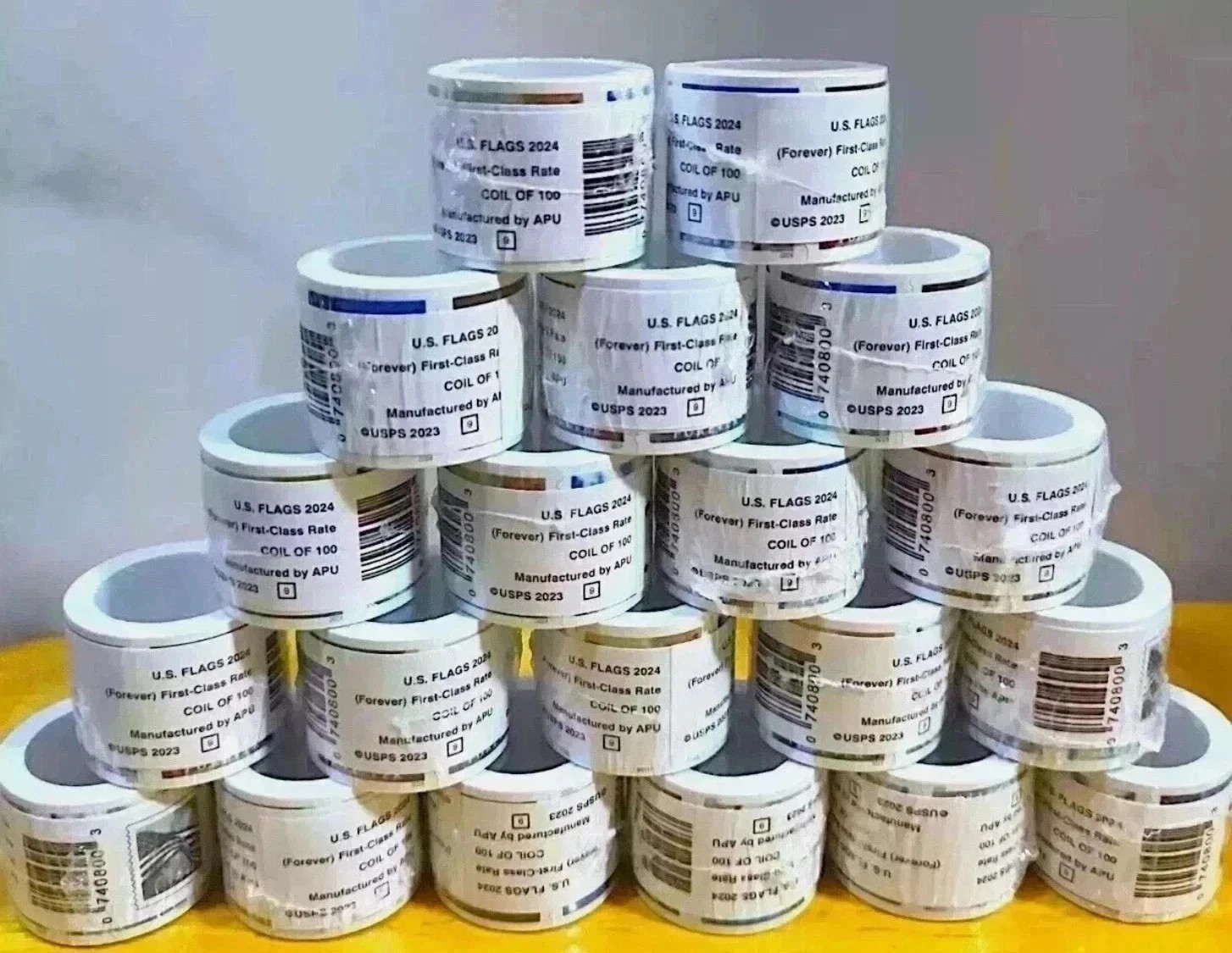 Free Ship!!New 40 rolls of 100 USPS - 2024 Postage -4000 PCS-Discount Multiples!