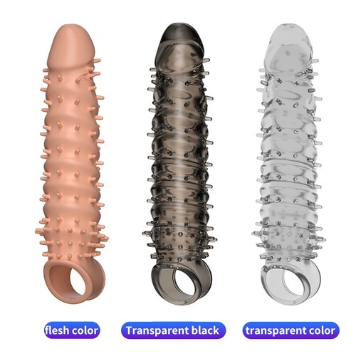 Vaina de pene manga masculina circunferencia puntiaguda condones extensor de pene potenciadores - Imagen 5 de 21