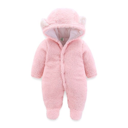 Winter Warm Baby Rompers Cute Overalls Bodysuit Jumpsuit Newborn Fleece Cotton - 第 23/28 張圖片
