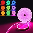 12V Flexible LED Strip Waterproof Sign Neon Lights Silicone 1M-5M with Buckles