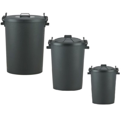 50L 85L 110 Liter Kunststoff schwarz Mülleimer Garten/INNEN/Müll Mülleimer 