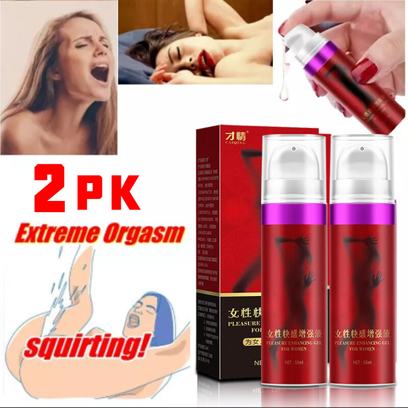 2PACK Intense Orgasm Gel Sexual Drop Exciter Women Ascending Vaginal Climax+Lube