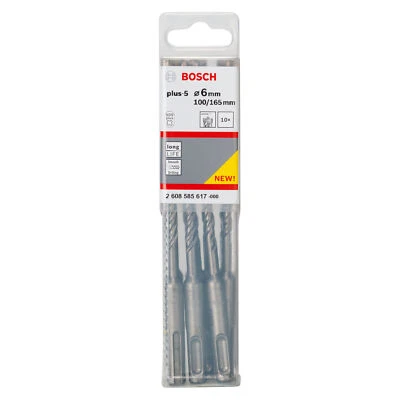 BOSCH PROFESSIONAL Hammerbohrer SDS-plus-5, 6 x 100 x 165 mm, 10er-Pack