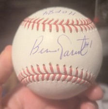 Bernie Parent HOF Signed MLB Baseball PSA Philadelphia Flyers 5 Inscriptions