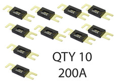 200 Amp ANL Inline Fuse by Voodoo Car Audio For Fuse holder 10 PACK