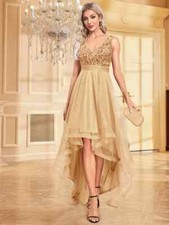 Elegant Women Sleeveless Floor Length Formal Evening Dress Party Cocktail Gown