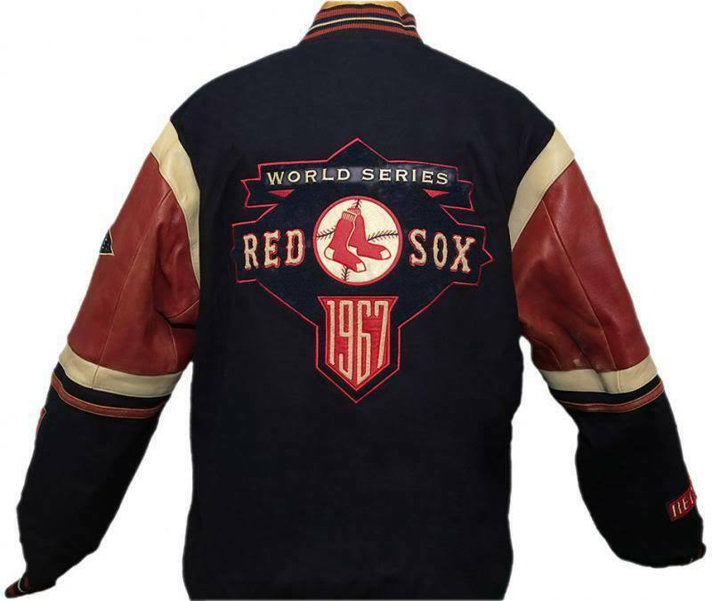 New! Word Series 1967 Boston Red Sox Reversible Button-Up Wool