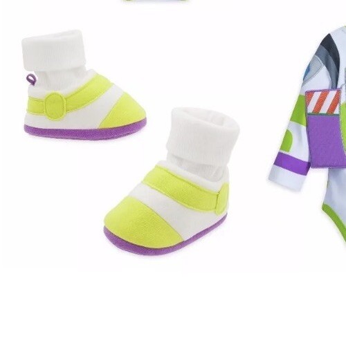 Disney Store Toy Story Buzz Lightyear Bebé Botines Disfraz Cuna Zapatos 0-6M NUEVO - Imagen 2 de 4