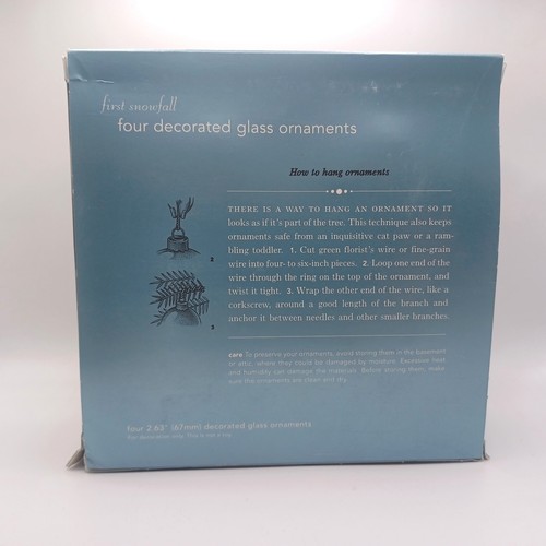 MARTHA STEWART EVERYDAY FOUR DECORATED GLASS ORNAMENTS - 2002 - Picture 2 of 6