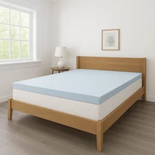 LOUNJ 2" 3" Gel Memory Foam Mattress Topper, Twin XL Full Queen King Cal King