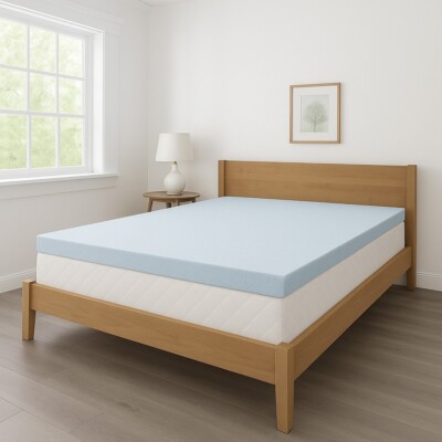 LOUNJ 2'' 3'' Gel Memory Foam Mattress Topper, Twin XL Full Queen King Cal King