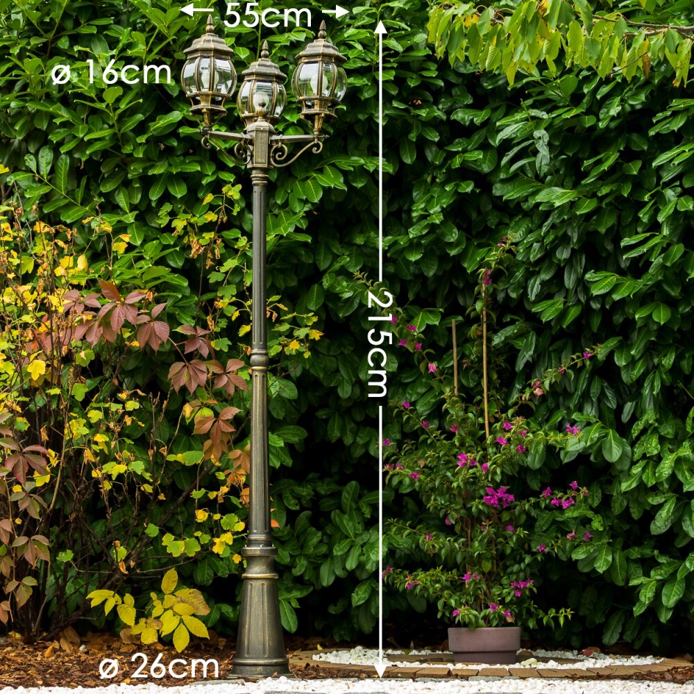 Lampada da terra da esterno marrone oro sentieri lampade giardino sentiero esterno luci candelabri foto 2