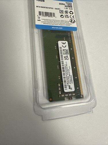 Genuine Micron 16GB DDR4 3200 UDIMM 2Rx8 PC4-25600 1.2V MTA18ASF2G72PDZ-3G2R1 - Picture 3 of 4