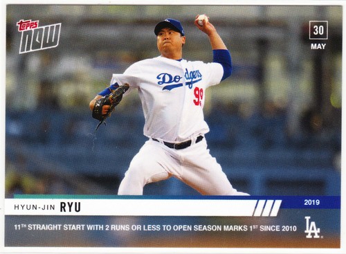2019 Topps Now 303 Hyun Jin Ryu