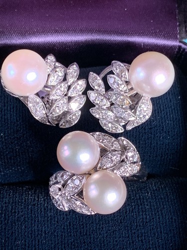 Tiffany \u0026 Co 18K Art Deco Diamond Pearl 