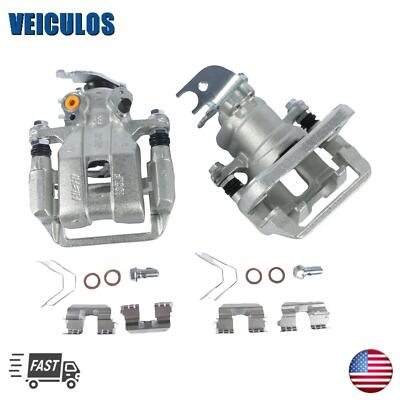 Rear Left Right Calipers+Brackets for 2009 2010 2011 2012 Acura TSX Honda Accord