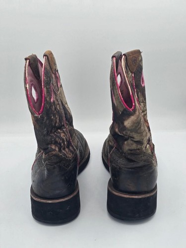 Ariat Fatbaby Pink Brown Camo Western Cowgirl Boots Women's 10006854 Size 8.5B - Picture 6 of 16