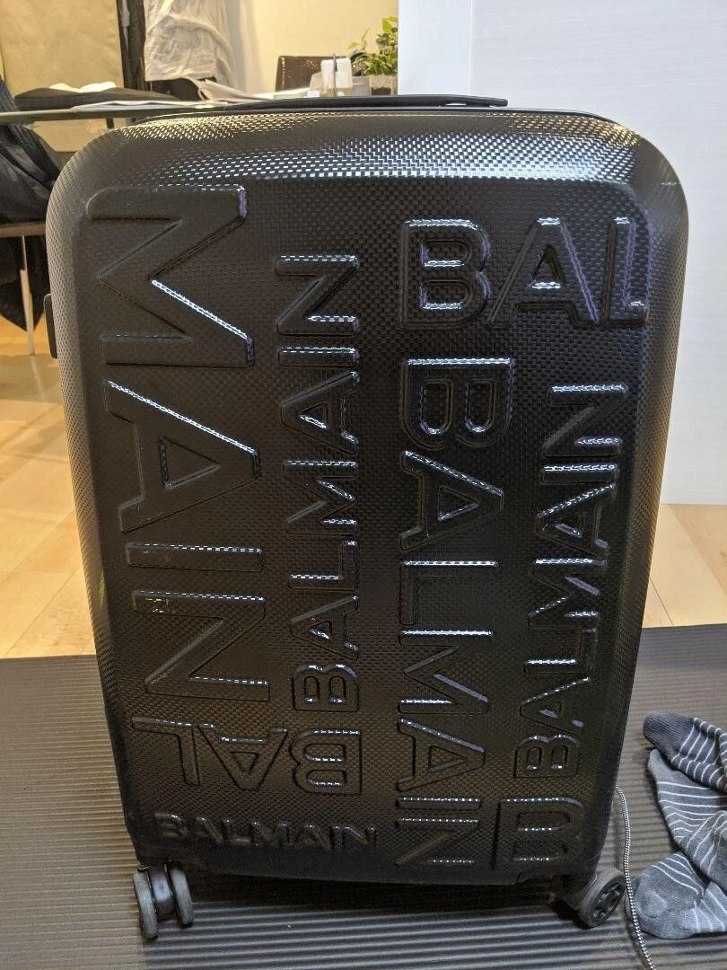 Balmain Suitcase Trolley Carry Case Trunk Black Size 24 Rare | eBay