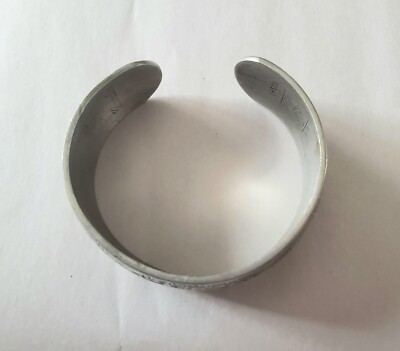 KIRK STIEFF Pewter CARNATION Flower of the Month CUFF Bracelet 900