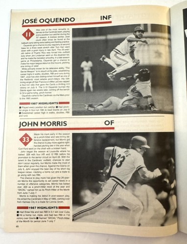Vintage MLB Baseball 1987 NLCS Official Game Program Cardinal vs Giants - Bild 10 von 10
