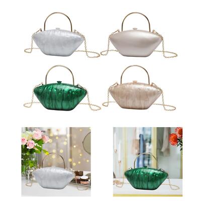 Acryl Abend Clutch Handtasche schick tragbar für Frauen Damen Kette Umhängetasche