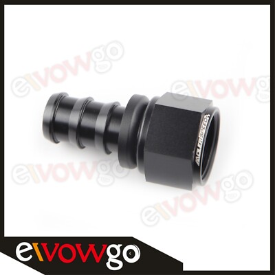US SHIP -10AN AN10 10AN Straight Oil Fuel Push-on Hose End Fitting Adapter Black
