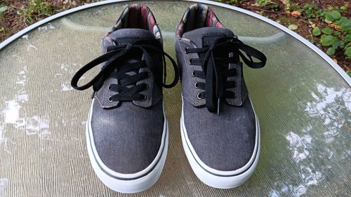 Zapatillas deportivas de skate de lona gris VANS para hombre talla 9,5 - Imagen 6 de 12