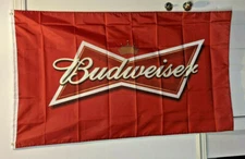 Budweiser Bow Tie Logo Flag Banner 3x5 ft Mancave Garage Flag MX/SX