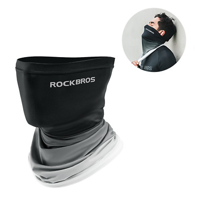 ROCKBROS Halbe Sturmhaube Multifunktionstuch UPF50+ Sommer Eisseide Schwarz