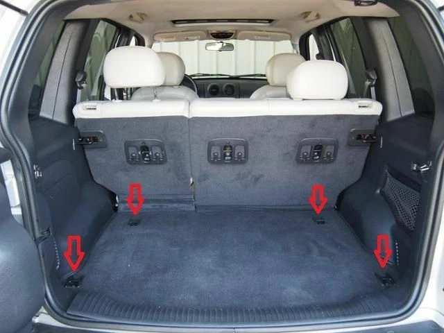 Red de carga de malla organizadora estilo piso maletero trasero para Jeep Liberty 2002-2007 Foto 3 de 4